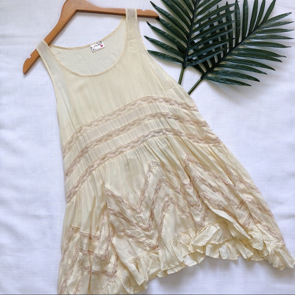 Free People Voile and Lace Trapeze Slip